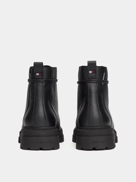 Кожаные ботинки Tommy Hilfiger черные