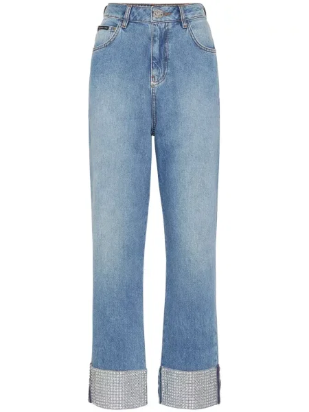 Blugi drepți Philipp Plein albastru