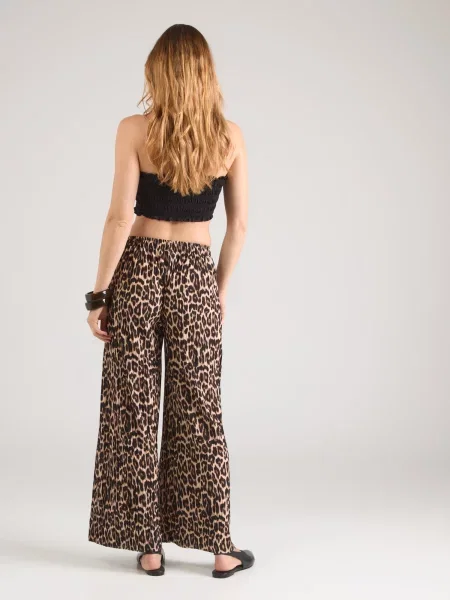 Hailys Pantaloni maro / negru / natural alb