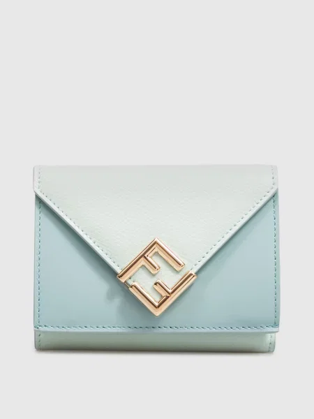 Шкіряне портмоне FF Diamonds Fendi зелений