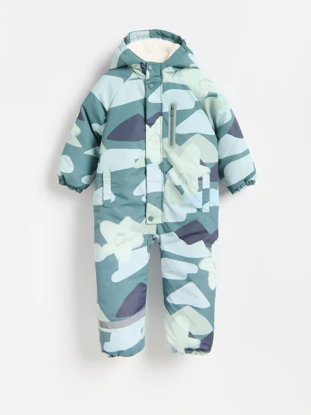 Reserved Pijama-salopetă cu glugă verde-aprins verde
