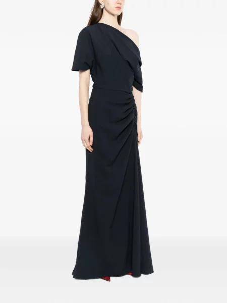 Maxi rochie maxi Amsale din crep de costum albastru