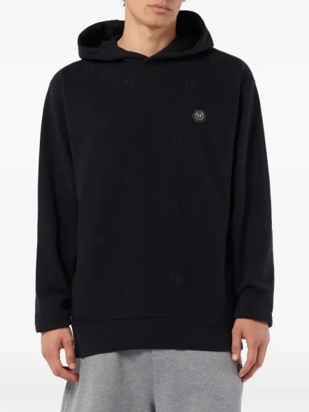 Hanorac cu glugă Philipp Plein negru