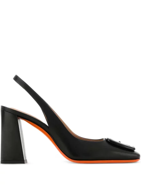 Pantofi cu toc Santoni slingback negru