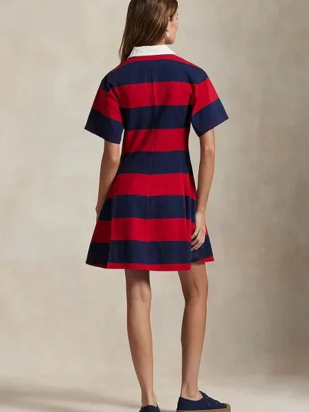 Polo Ralph Lauren šaty s rozšíreným strihom červená