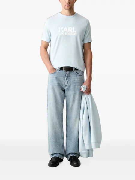 Tricou Karl Lagerfeld cu imagine albastru