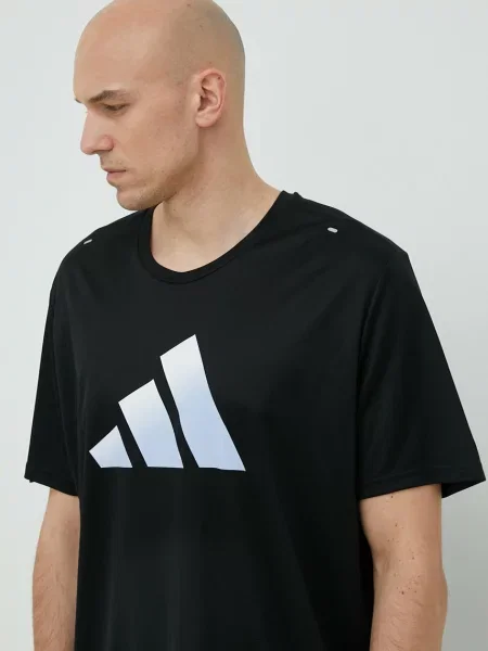 Τρέξιμο μπλούζα Adidas Performance μαύρο