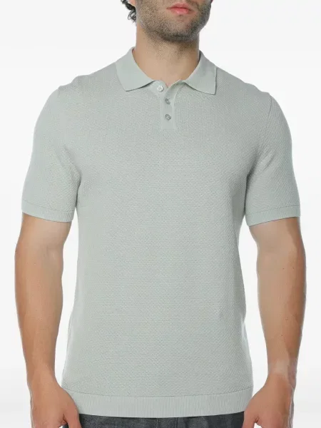 Tricou polo Drykorn tricotate gri