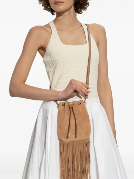 Geantă bucket Jimmy Choo maro
