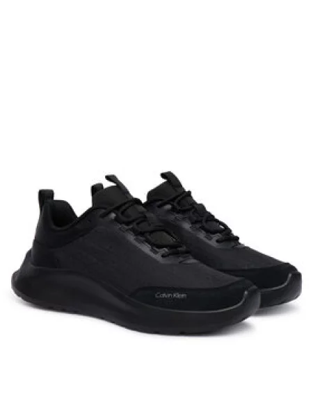Calvin Klein Tenisice Light Eva Runn Laceup Aop crna