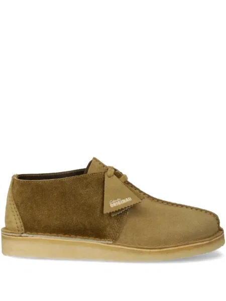 Botine Clarks Originals din piele verde