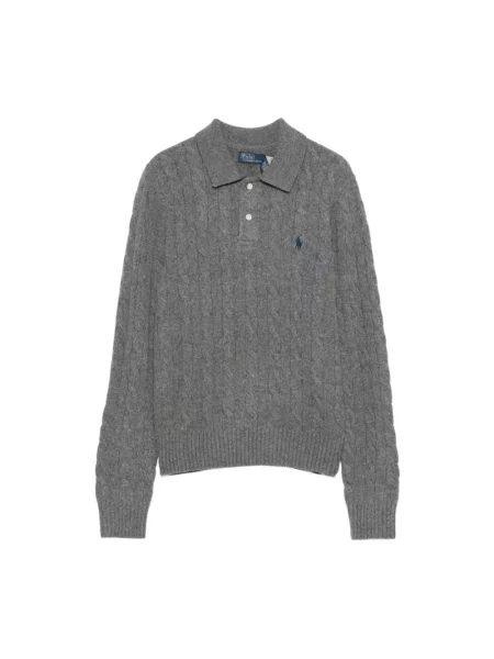 Sweter Polo Ralph Lauren z kaszmiru szary