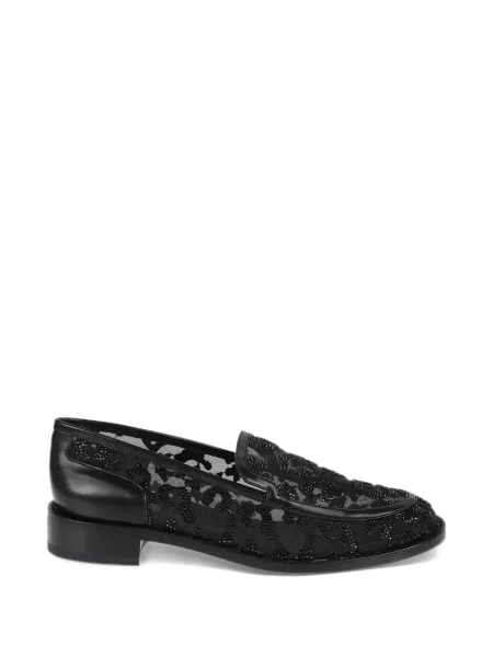 Loafersy Renè Caovilla z siateczką czarne