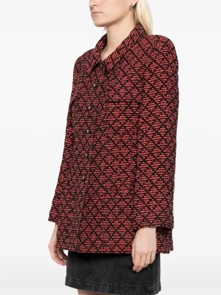 Jednořadá bunda Chanel Pre-owned červená