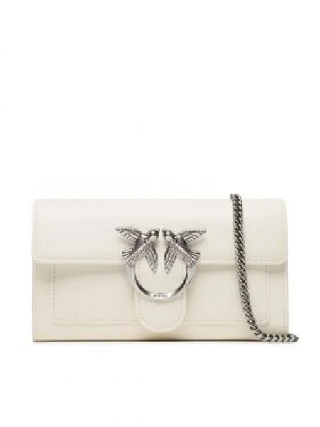 Geanta de piele Pinko din piele plic bej