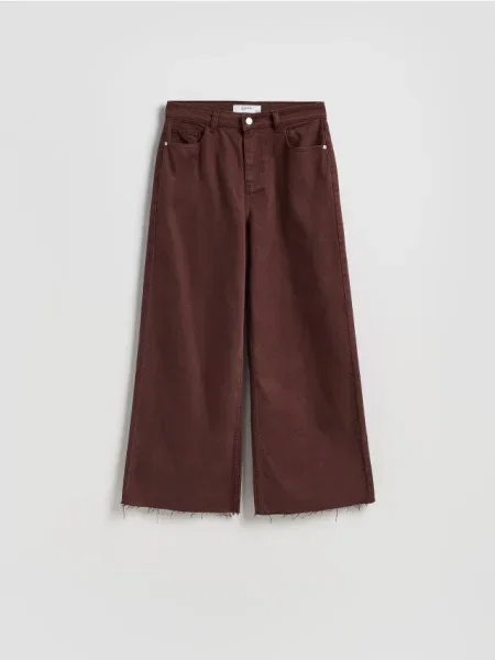 Reserved Blugi wide leg maro