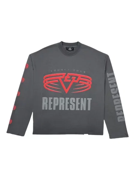 Tricou Represent lung gri