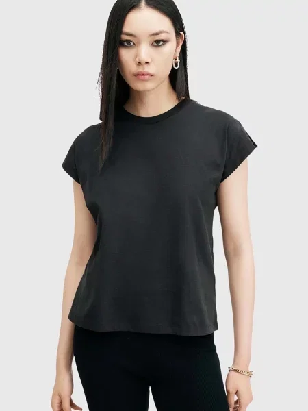 Тениска AllSaints RUE TEE черно