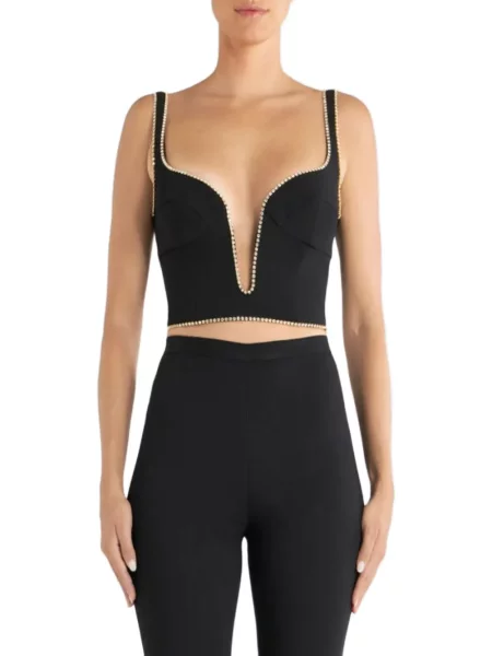 Stras top Etro negru