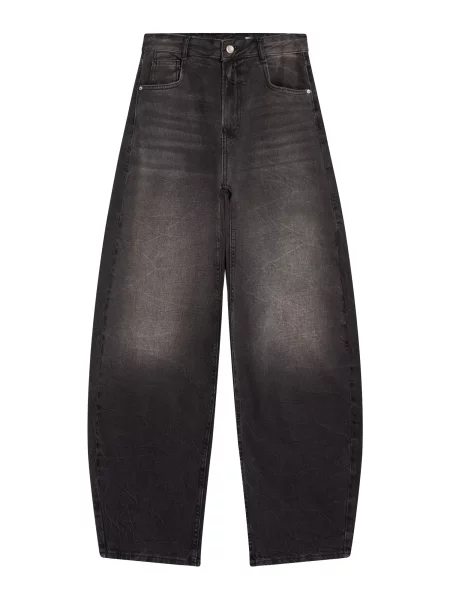 Bershka Kavbojke denim črn