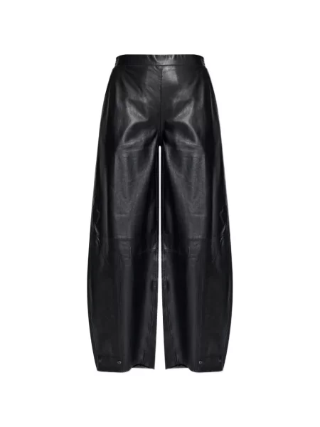 Pantaloni Allsaints din piele negru