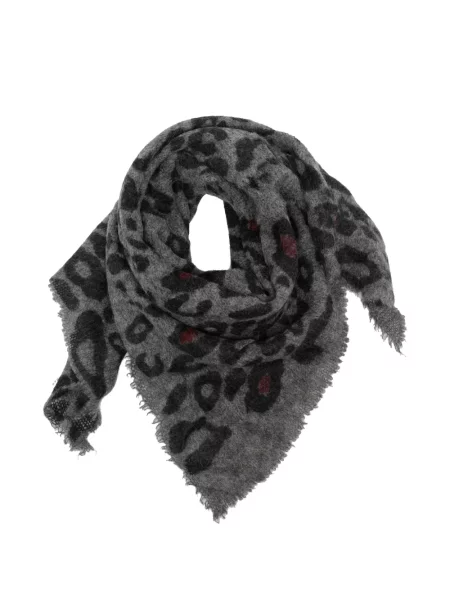Fular Faliero Sarti cu imagine cu model leopard gri