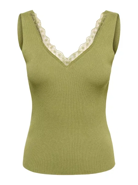 JDY Top brodat JDYNANNA stuf verde