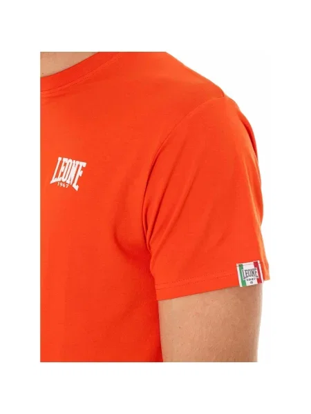 Tričko Leone 1947 s krátkymi rukávmi s autogramom oranžová