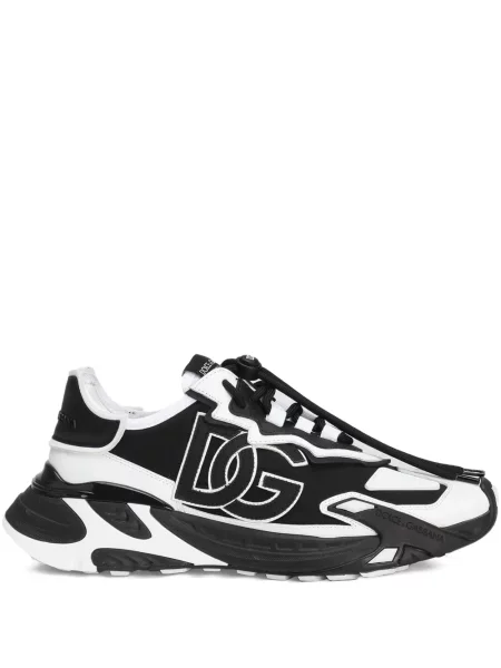 Sneakerși Dolce & Gabbana cu broderie chunky negru