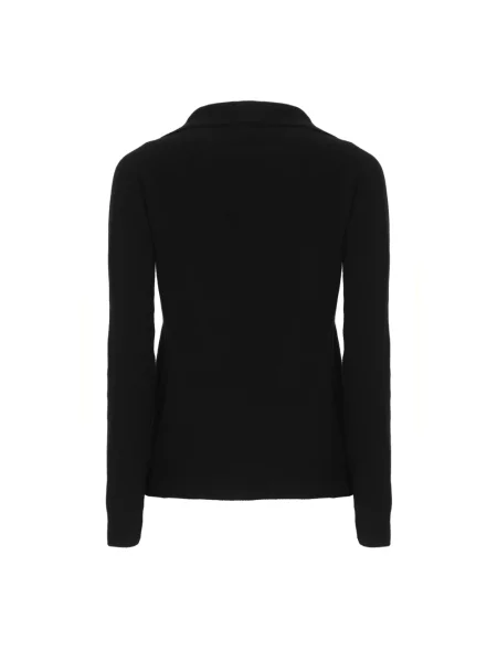 Sweter Vanisé z dekoltem w serek czarny