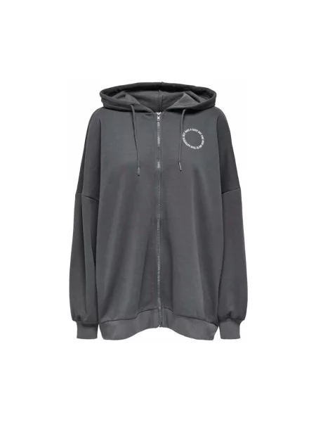 Bluza z kapturem Only szara