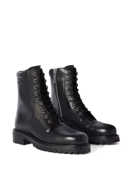 Buty do kostki Off-white skórzane o krotszym kroju białe