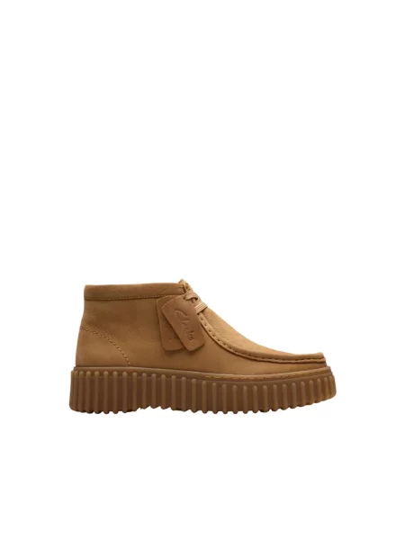 Buty do kostki Clarks skórzane beżowe