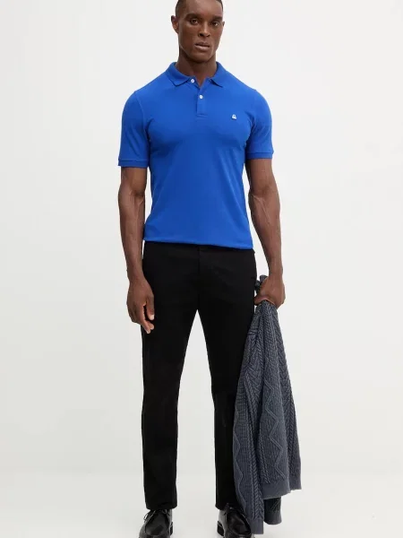 Однотонное поло United Colors Of Benetton белое