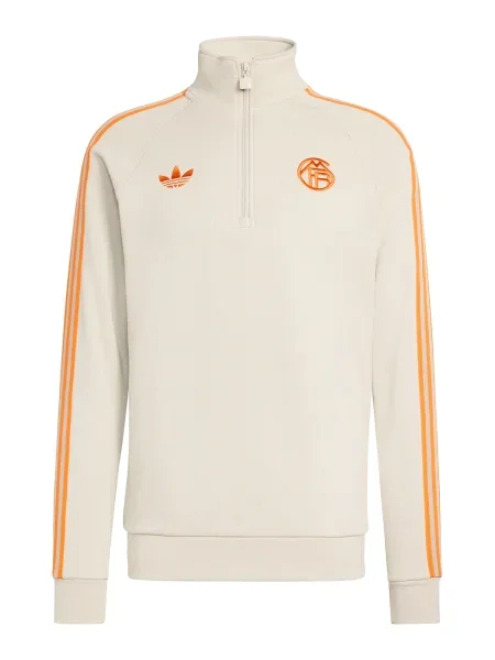 ADIDAS PERFORMANCE Športová mikina FCB OG tmelová / oranžová béžová
