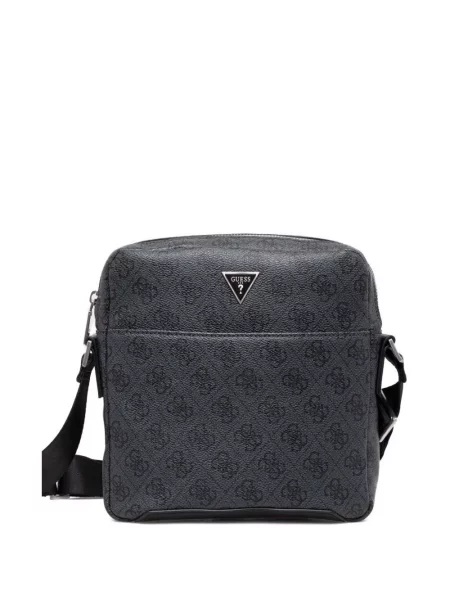 Crossbody torba Guess s printom crna