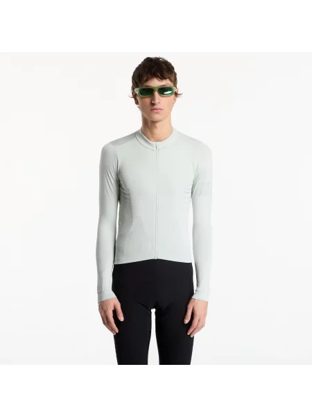 Tricou Rapha Pro Team Long Sleeve Midweight Jersey Grey/ White XL alb