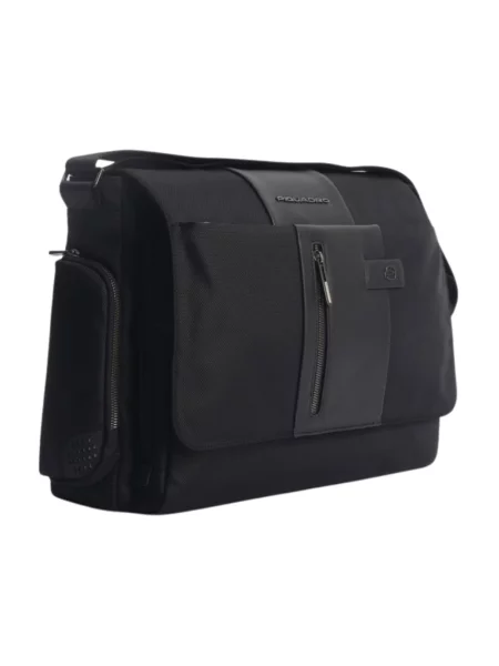 Torba crossbody Piquadro skórzana czarna