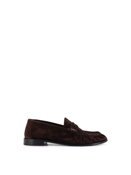 Półbuty Saint Laurent zamszowe brązowe
