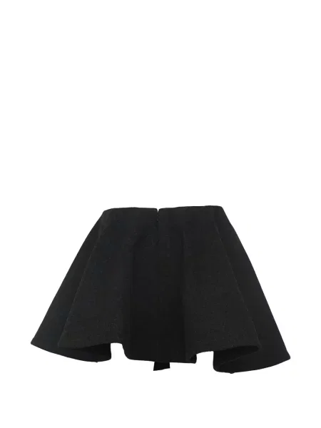 Fusta mini Ganni evazată negru