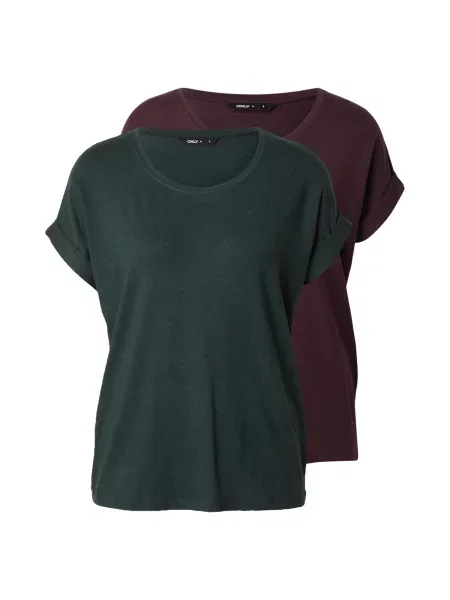 ONLY Tricou ONLMOSTER verde închis / vin roșu