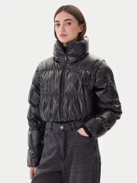 Adidas Zimska jakna Essentials Glossy črna
