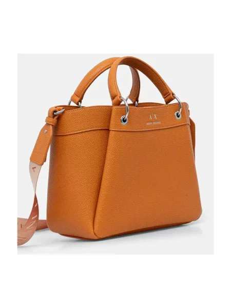 Armani Exchange torebka z imitacji skóry brązowa