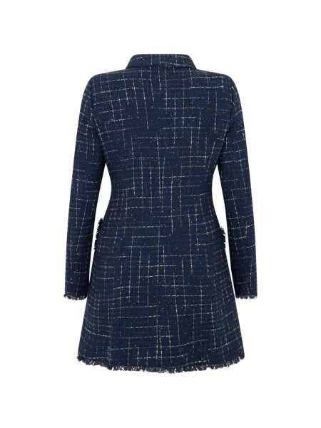 Palton Herno din tweed albastru