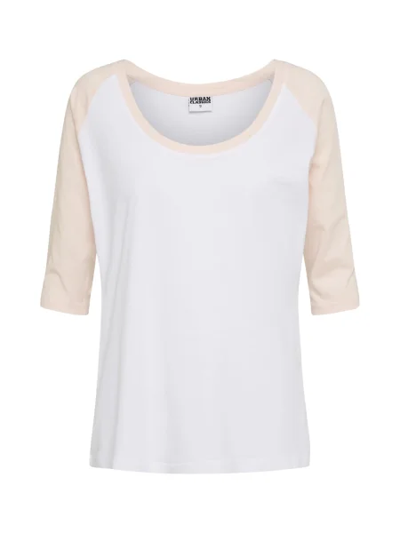 Urban Classics Majica svetlo roza bela