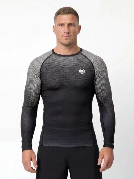 Longsleeve sportowy PITBULL Rashguard techniczny treningowy RANKED czarna