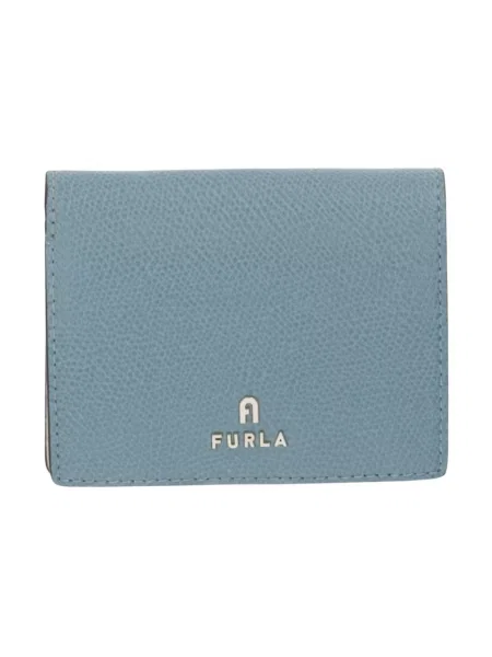 Furla portfel skórzany niebieski