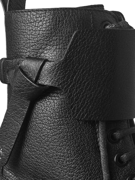 Botine Jimmy Choo cu șireturi din piele negru