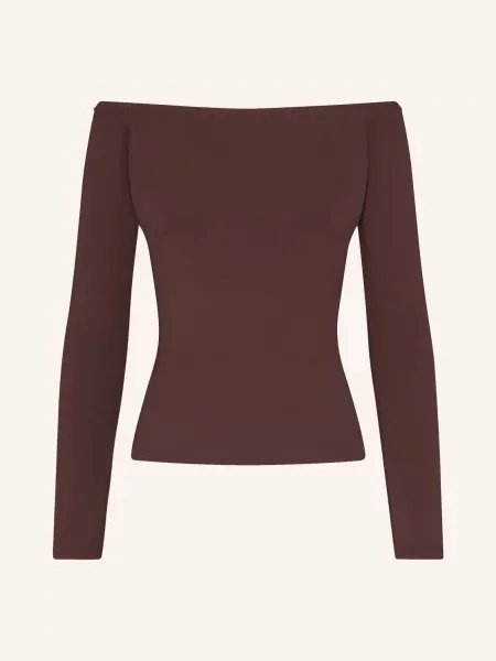 Skims Pohodlné Domácí Tričko Smooth Layers cocoa