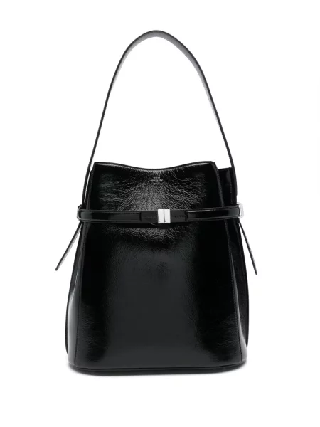 Geantă bucket Toteme din piele negru
